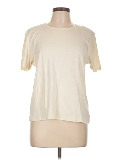 Pre-owned Liz Claiborne Collection Short Sleeve T-shirt In Ivory
