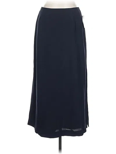 Pre-owned Liz Claiborne Collection Silk Skirt In Blue
