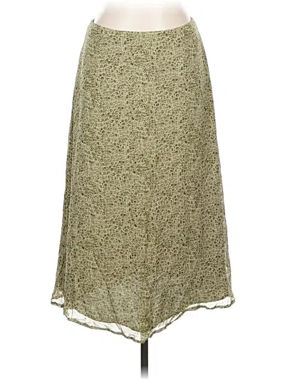 Pre-owned Liz Claiborne Collection Silk Skirt In Green