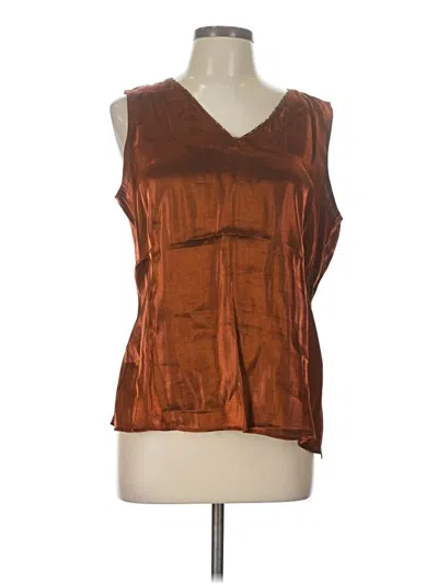 Pre-owned Liz Claiborne Collection Sleeveless Blouse In Brown