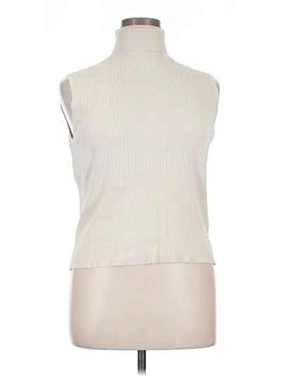 Pre-owned Liz Claiborne Collection Sweater Vest In Ivory