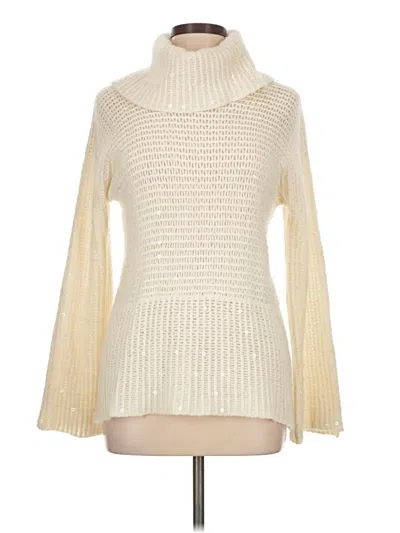 Pre-owned Liz Claiborne Collection Turtleneck Sweater In Ivory