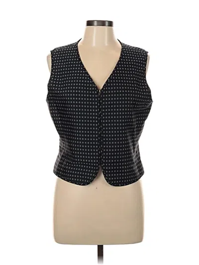 Pre-owned Liz Claiborne Collection Vest In Black