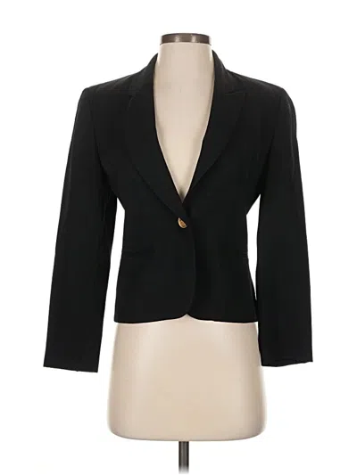 Pre-owned Liz Claiborne Collection Wool Blazer Jacket In Black
