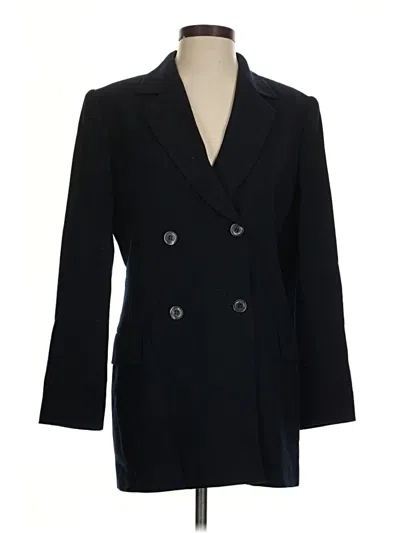 Pre-owned Liz Claiborne Collection Wool Coat In Blue