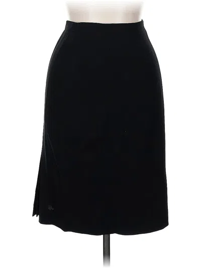 Pre-owned Liz Claiborne Collection Wool Skirt In Black