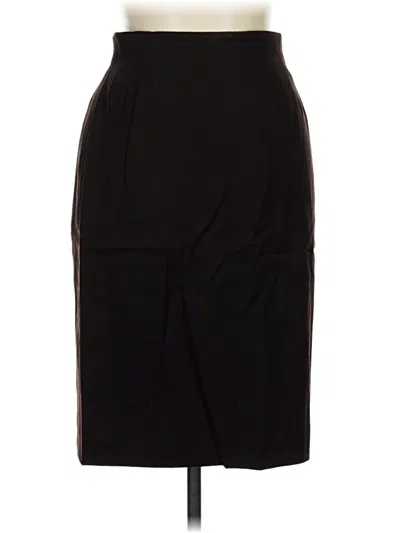 Pre-owned Liz Claiborne Collection Wool Skirt In Black