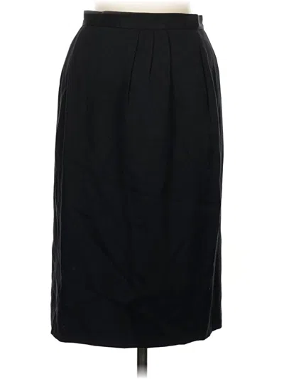 Pre-owned Liz Claiborne Collection Wool Skirt In Black