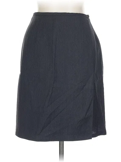 Pre-owned Liz Claiborne Collection Wool Skirt In Gray