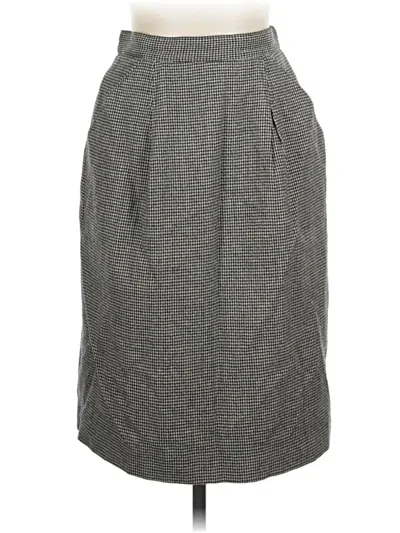 Pre-owned Liz Claiborne Collection Wool Skirt In Gray