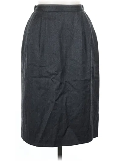 Pre-owned Liz Claiborne Collection Wool Skirt In Gray