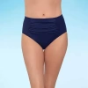 Liz Claiborne Comfort Waistband Brief Bikini Swimsuit Bottom In Blue
