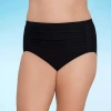Liz Claiborne Comfort Waistband Plus Brief Bikini Swimsuit Bottom In Black