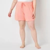 Liz Claiborne Cool And Calm Womens Pajama Shorts In Orange