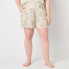 Liz Claiborne Cool And Calm Womens Pajama Shorts In White