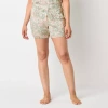 Liz Claiborne Cool And Calm Womens Pajama Shorts In White