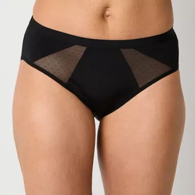 Liz Claiborne Cool Touch Womens High Cut Panty 351828 In Black