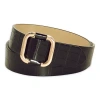 Liz Claiborne Crocodile Womens Belt In Black