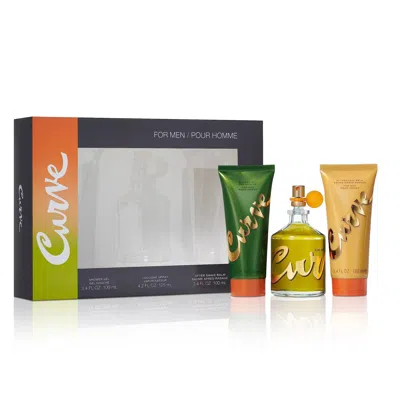 Liz Claiborne Curve 3 Pcs Set For Men: 4.2 Cologne Spray + 3.4 Shower Gel + 3.4 After Shave Balm In Multi