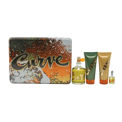 Liz Claiborne Curve 4 Pc Set- 4.2 oz Edc, 3.4 oz Shower Gel, 3.4 oz After Shave, 7.5 ml Edc