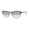 Liz Claiborne Dark Grey Gradient Cat Eye Ladies Sunglasses L 573/s 0003/9o 54 In Black