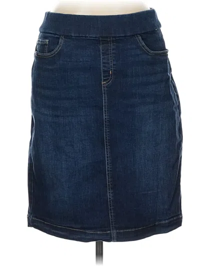 Pre-owned Liz Claiborne Denim Skirt In Blue