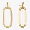 Liz Claiborne Doorknocker Womens Hypoallergenic Drop Earrings In Gold