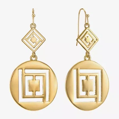 Liz Claiborne Double Womens Drop Earrings In Gold