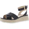 Liz Claiborne Eastside Womens Square Toe Ankle Strap Wedge Sandals In Black
