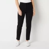 Liz Claiborne Emma Womens Tall Ankle Mid Rise Ankle Pant In Black