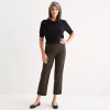 Liz Claiborne Emma Womens Tall Stretch Fabric Slim Mid Rise Ankle Pant In Brown