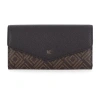 Liz Claiborne Envelope Clutch Womens Envelope Wallet In Brown