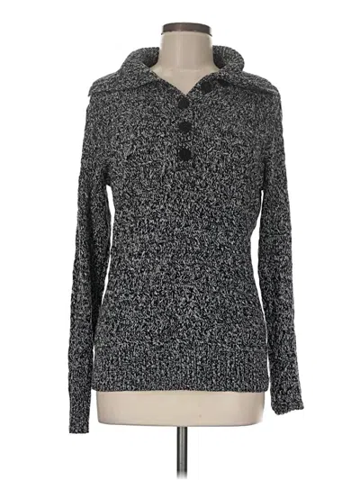 Pre-owned Liz Claiborne Fleece Jacket In Gray
