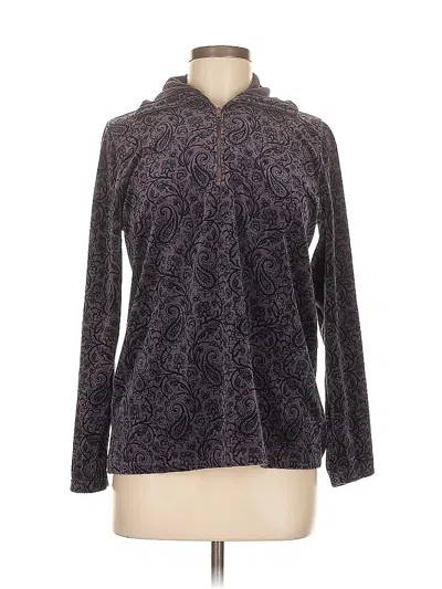 Pre-owned Liz Claiborne Fleece Jacket In Purple