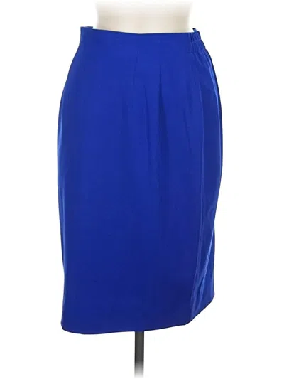 Pre-owned Liz Claiborne Formal Skirt In Blue