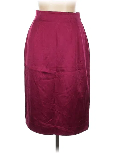 Pre-owned Liz Claiborne Formal Skirt In Burgundy