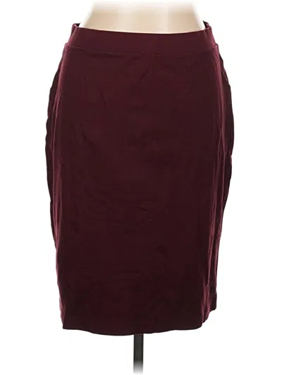 Pre-owned Liz Claiborne Formal Skirt In Burgundy