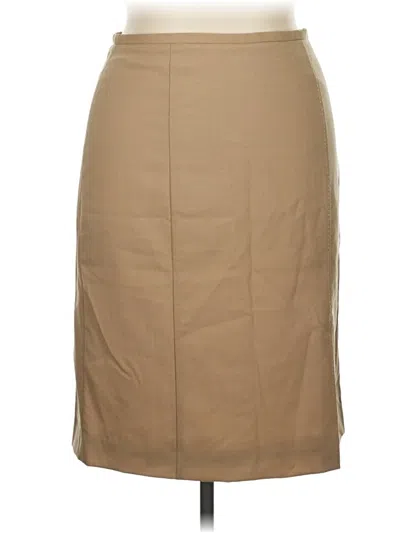 Pre-owned Liz Claiborne Formal Skirt In Tan