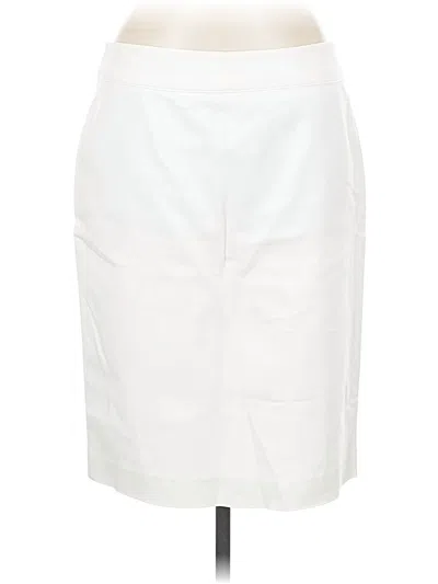 Pre-owned Liz Claiborne Formal Skirt In White