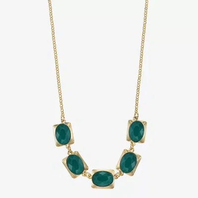 Liz Claiborne Frontal Womens 17 Inch Collar Necklace In Gold