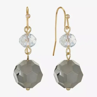 Liz Claiborne Gold Tone Beaded Womens Drop Earrings In Multi