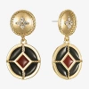 Liz Claiborne Gold Tone Nautical Womens Glass Hypoallergenic Drop Earrings In Gold