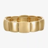 Liz Claiborne Gold-tone Square Stretch Bracelet In Gold
