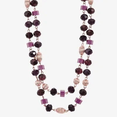 Liz Claiborne Gold Tone Womens 17 Inch Collar Necklace In Multi