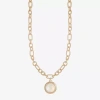 Liz Claiborne Gold Tone Womens 17 Inch Pendant Necklace In Gold