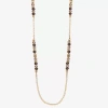 Liz Claiborne Gold Tone Womens 36 Inch Strand Necklace In Gold