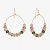 Liz Claiborne Gold Tone Womens Round Drop Earrings In Gold