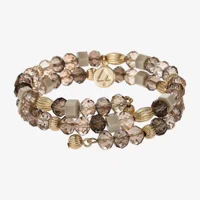 Liz Claiborne Gold Tone Womens Wrap Bracelet In Brown