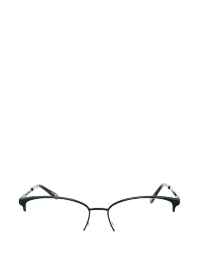 Liz Claiborne Half-rim Glasses In Black