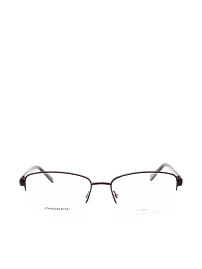Liz Claiborne Half-rim Rectangle-frame Glasses In Gray